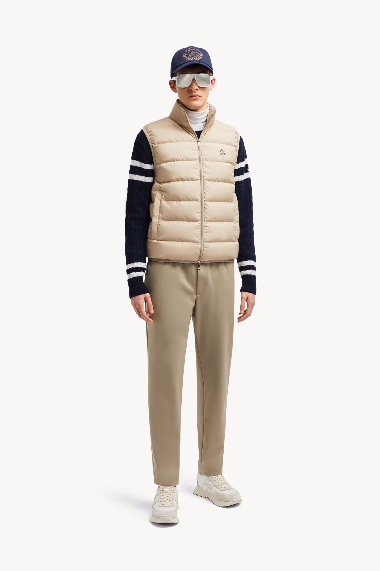 Contrin Down Vest Men Light Beige Moncler